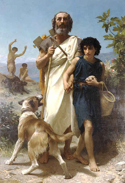Адольф Вильям Бугро (1825-1905) - Гомер и его проводник